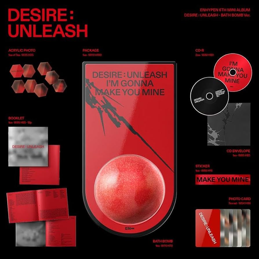 ENHYPEN DESIRE : UNLEASH バスボム　未開封 Amazon.com: DESIRE : UNLEASH ENHYPEN [Bath Bomb Ver.] 6th
